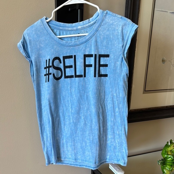 Fifth Sun Tops - Fifth Sun Blue #SELFIE Tee Medium
